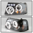 Ford Ranger 01-11 1PC Strålkastare Projektor - LED Halo Svarta Spyder Auto