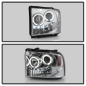 Ford F250/350/450 Super Duty 05-07 Strålkastare Projektor - LED Halo Krom Spyder Auto