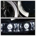 Ford F250/350/450 Super Duty 05-07 Strålkastare Projektor - LED Halo Krom Spyder Auto