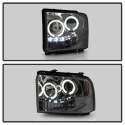 Ford F250/350/450 Super Duty 05-07 Strålkastare Projektor - LED Halo Röktonade Spyder Auto