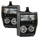 Ford F250/350/450 Super Duty 08-10 Strålkastare Projektor - LED Halo Svarta Spyder Auto
