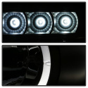 Ford F250/350/450 Super Duty 08-10 Strålkastare Projektor - LED Halo Svarta Röktonade Spyder Auto