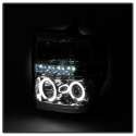 Ford F250/350/450 Super Duty 08-10 Strålkastare Projektor - LED Halo Krom Spyder Auto