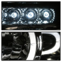 Ford F250/350/450 Super Duty 08-10 Strålkastare Projektor - LED Halo Krom Spyder Auto