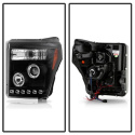 Ford Super Duty 11-15 Strålkastare Projektor - LEDHalo - DRL - Svarta Spyder Auto