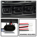 Ford Super Duty 11-15 Strålkastare Projektor - LED Halo - DRL - Röktonade Spyder Auto