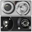 Sierra 1500/2500/3500 07-13 Strålkastare Projektor - LED Halo Krom Spyder Auto