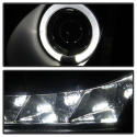 Honda Accord 03-07 Strålkastare Projektor - LED Halo Helljus H1 (Inkluderat) - Halvljus H1 (Inkluderat) - Svarta Spyder Auto
