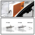 Honda Accord 08-12 4Dr Strålkastare Projektor- LED Halo - DRL - Krom Spyder Auto