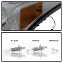 Honda Accord 08-12 4Dr Strålkastare Projektor- LED Halo - DRL - Röktonade Spyder Auto