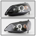 Honda Civic 01-03 2/4DR Strålkastare Projektor - (Passar ej SI Modeller) - LED Halo- Svarta Spyder Auto