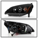 Honda Civic 01-03 2/4DR Strålkastare Projektor - (Passar ej SI Modeller) - LED Halo- Svarta Spyder Auto