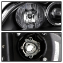 Honda Civic 01-03 2/4DR Strålkastare Projektor - (Passar ej SI Modeller) - LED Halo- Svarta Spyder Auto