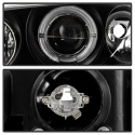 Honda Civic 92-95 2/3DR 1PC Strålkastare Projektor - LED Halo- Svarta Spyder Auto