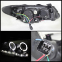 Hyundai Elantra 07-10 Strålkastare Projektor - LED Halo - DRL - Svarta Spyder Auto