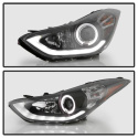 Hyundai Elantra 11-13 Strålkastare Projektor - LED Halo - DRL - Svarta Spyder Auto