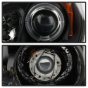 Hyundai Genesis 10-12 Strålkastare (Passar ej Xenon/HID-Modeller) - LED Halo - DRL – Svarta Spyder Auto