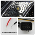Hyundai Genesis 10-12 Strålkastare (Passar ej Xenon/HID-Modeller) - LED Halo - DRL – Svarta Spyder Auto