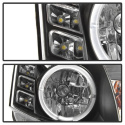 Infiniti G35 03-07 2DR Strålkastare (Passar ej Halogen) - LED Halo - DRL - Svarta Spyder Auto