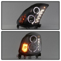 Infiniti G35 03-07 2DR Strålkastare (Passar ej Halogen) - LED Halo - DRL - Svarta Spyder Auto