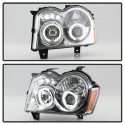Jeep Grand Cherokee 05-07 Strålkastare Projektor - LED Halo Krom Spyder Auto