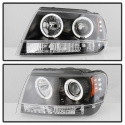 Jeep Grand Cherokee 99-04 Strålkastare Projektor - LED Halo Svarta Spyder Auto