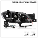 Mazda 3 04-08 4Dr Sedan Strålkastare (Passar ej Xenon/HID-Modeller) - (Passar ej Hatchback Modeller) - DRL – Svarta Spyder Auto