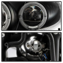 Mazda 6 03-05 Med Dimljus Strålkastare Projektor - LED Halo - DRL - Svarta Spyder Auto