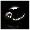 Mercedes Benz CLK 03-09 Strålkastare (Passar ej Xenon/HID-Modeller) - LED Halo - DRL – Svarta Spyder Auto
