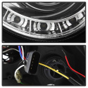 Mercedes Benz CLK 03-09 Strålkastare (Passar ej Xenon/HID-Modeller) - LED Halo - DRL – Krom Spyder Auto