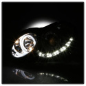 Mercedes Benz CLK 03-09 Strålkastare (Passar ej Xenon/HID-Modeller) - LED Halo - DRL – Krom Spyder Auto