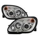 Mercedes Benz SLK 98-04 1PC Strålkastare (Passar ej Xenon/HID-Modeller) - LED Halo – Krom Spyder Auto