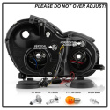 Mercedes Benz C-Class 01-05 4 Dr Krom Strålkastare (Passar ej Xenon/HID-Modeller) - LED Halo – Krom Spyder Auto