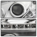 Mercedes Benz C-Class 08-11 Strålkastare (Passar ej Xenon/HID-Modeller) - DRL - Krom Spyder Auto