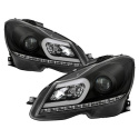 Mercedes Benz W204 C-Class 12-13 Strålkastare (Passar ej Xenon/HID-Modeller) - DRL - Svarta Spyder Auto