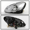 Mercedes Benz W204 C-Class 12-13 Strålkastare (Passar ej Xenon/HID-Modeller) - DRL – Krom Spyder Auto