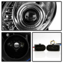 Mercedes Benz E-Class 03-06 Strålkastare (Passar ej Xenon/HID-Modeller) - DRL - Krom Spyder Auto
