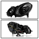 Mercedes Benz E-Class 03-06 Strålkastare Projektor - Xenon/HID (Passar ej halogen) - DRL- Svarta Spyder Auto