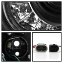 Mercedes Benz E-Class 03-06 Strålkastare Projektor - Xenon/HID (Passar ej halogen) - DRL- Svarta Spyder Auto