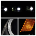 Mitsubishi EVO X 08-14 Strålkastare (Passar ej Xenon/HID-Modeller) - LED Halo - DRL - Svarta Spyder Auto