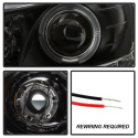 Mitsubishi EVO X 08-14 Strålkastare Projektor - Xenon/HID (Passar ej halogen) - LED Halo - DRL - Svarta Spyder Auto