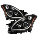Nissan Altima 4Dr 2010-2012 Strålkastare Projektor - Ljuslist DRL - LED Halo - Svarta Spyder Auto