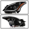 Nissan Altima 4Dr 2010-2012 Strålkastare Projektor - Ljuslist DRL - LED Halo - Svarta Spyder Auto