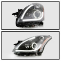 Nissan Altima 4Dr 2010-2012 Strålkastare Projektor - Ljuslist DRL - LED Halo - Svarta Spyder Auto