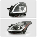 Nissan Altima 4Dr 2010-2012 Strålkastare Projektor - Ljuslist DRL - LED Halo - Röktonade Spyder Auto