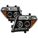 Nissan Navara D40 05-09 / Nissan Pathfinder 05-07 Strålkastare Projektor - LED Halo Svarta Spyder Auto