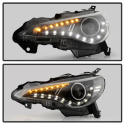 Scion FRS 12-14 Strålkastare Projektor - DRL LED - Svarta Spyder Auto