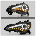 Scion FRS 12-14 Strålkastare Projektor DRL LED - Svarta Spyder Auto