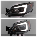 WRX 08-14 Strålkastare För Bilar Med Xenon (Passar ej Halogen-Modeller) - DRL - Svarta Spyder Auto