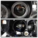 Toyota Corolla 09-10 Strålkastare Projektor - LED Halo - DRL - Svarta Spyder Auto